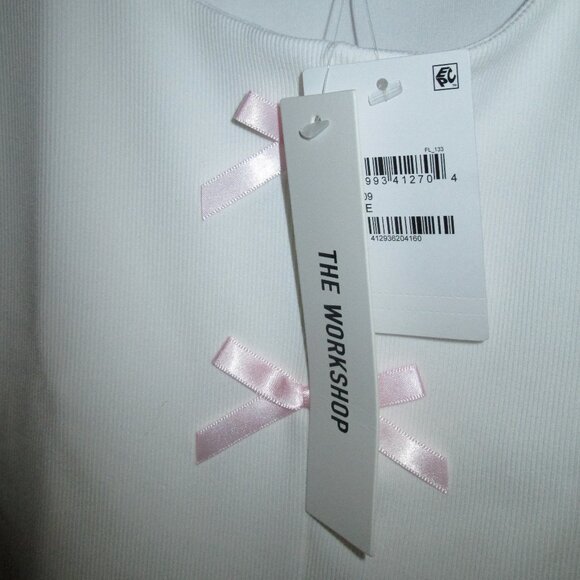 Anthropologie Bow Embellished Ribbed Crop Tank Sz S NWT - Picture 6 of 7